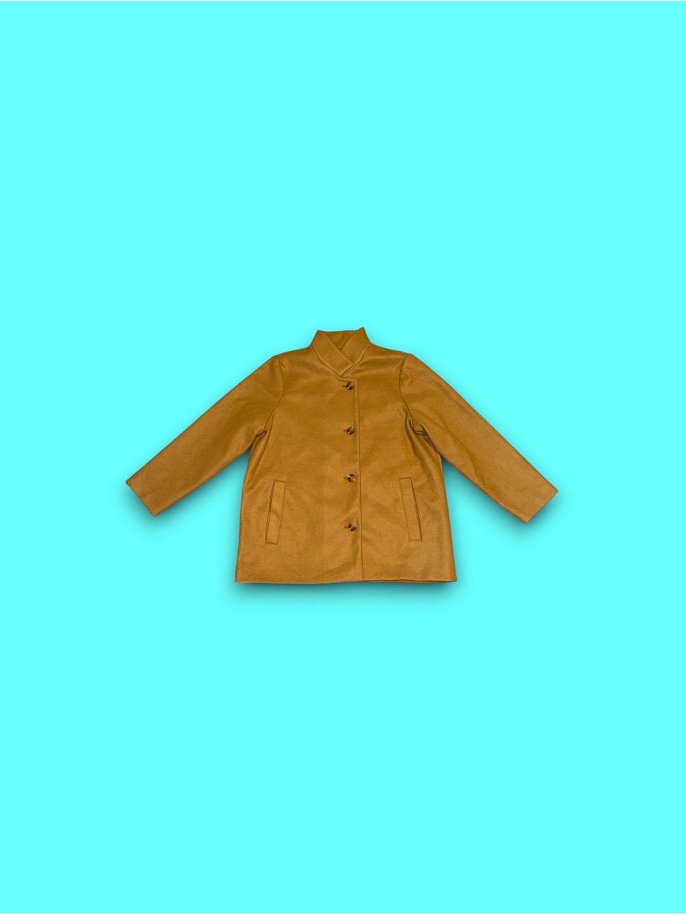 Old Navy XL Camel Brown Oversized Wool Blend Bomber Jacket Coat